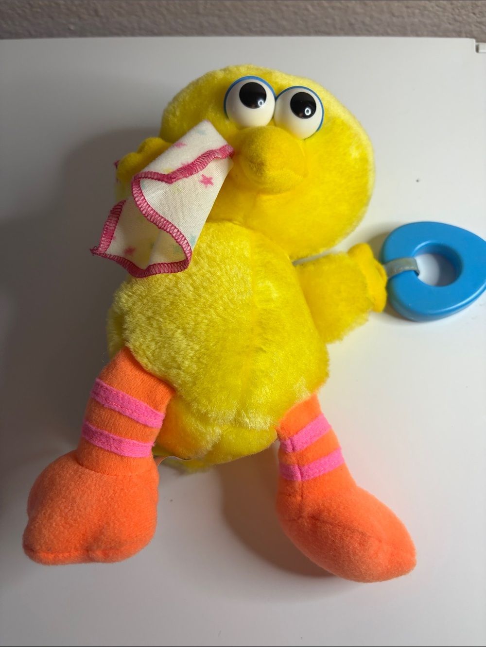 PlaySkool Baby 1988 Vintage Sesame Street Chiming Toy Rattle Baby Big Bird